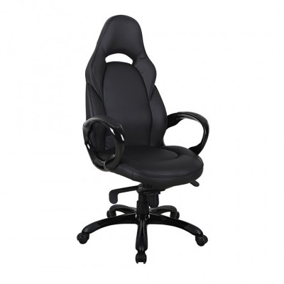 ADJ. OFFICE CHAIR W. GAS LIFT BLACK